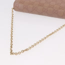 GUCCI GG Canvas Guccissima Chain Wallet Leather Beige Gold 224262 Auth bs35707-7