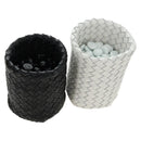 BOTTEGA VENETA INTRECCIATO Go Game Set Leather White Black Auth bs35708M-1