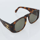 CHANEL Sunglasses plastic 3 Set Black Brown CC Auth bs35709-16