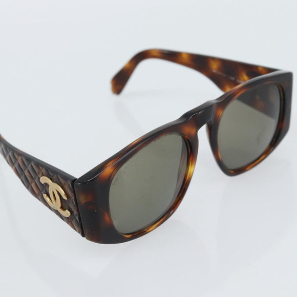 CHANEL Sunglasses plastic 3 Set Black Brown CC Auth bs35709
