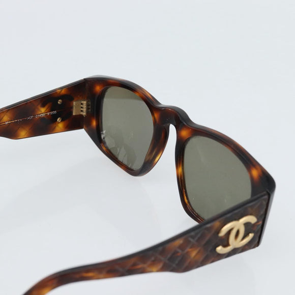 CHANEL Sunglasses plastic 3 Set Black Brown CC Auth bs35709