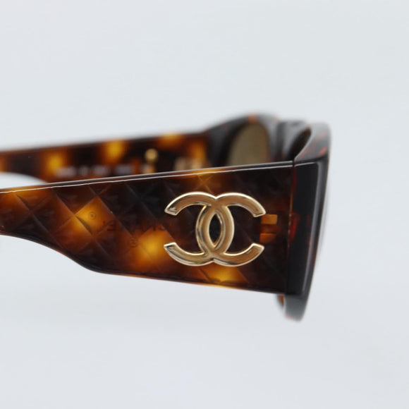 CHANEL Sunglasses plastic 3 Set Black Brown CC Auth bs35709