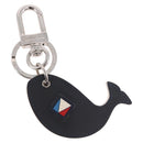 LOUIS VUITTON Whale America's Cup Charm Leather Red Black M62347 Auth bs35710V-1