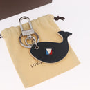 LOUIS VUITTON Whale America's Cup Charm Leather Red Black M62347 Auth bs35710V-10
