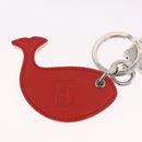 LOUIS VUITTON Whale America's Cup Charm Leather Red Black M62347 Auth bs35710V-6