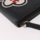 GUCCI GG Marmont Long Wallet Leather Black Gold 474584 Auth bs35713A-11