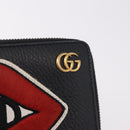 GUCCI GG Marmont Long Wallet Leather Black Gold 474584 Auth bs35713A-13