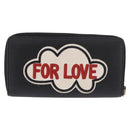GUCCI GG Marmont Long Wallet Leather Black Gold 474584 Auth bs35713A-3