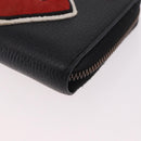 GUCCI GG Marmont Long Wallet Leather Black Gold 474584 Auth bs35713A-9