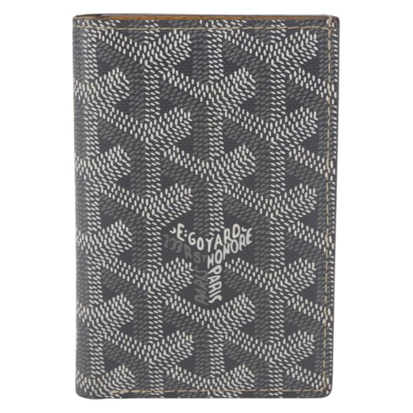 GOYARD Herringbone Card Case PVC Gray Auth bs35715V