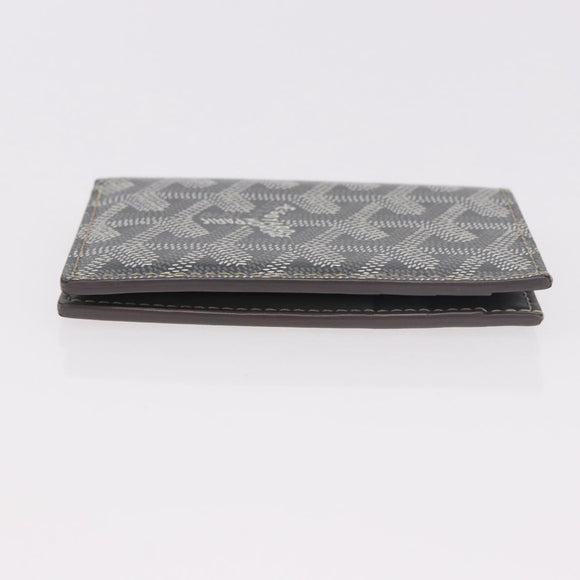 GOYARD Herringbone Card Case PVC Gray Auth bs35715V