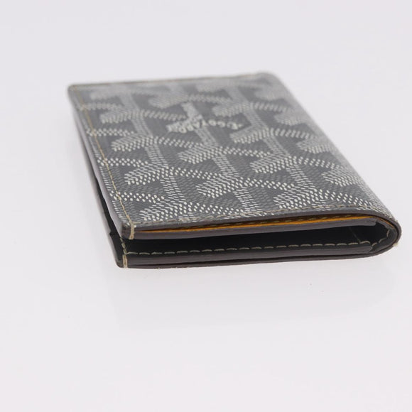GOYARD Herringbone Card Case PVC Gray Auth bs35715V