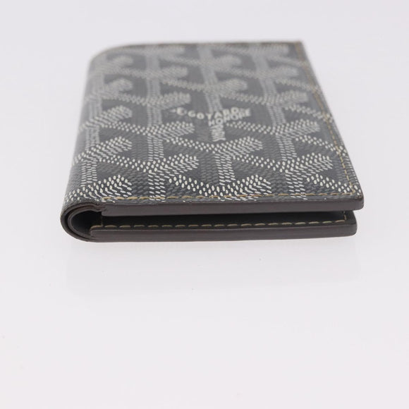 GOYARD Herringbone Card Case PVC Gray Auth bs35715V