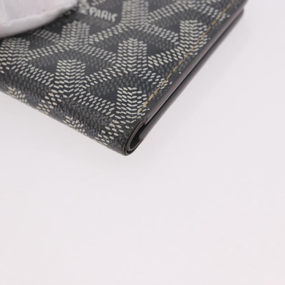 GOYARD Herringbone Card Case PVC Gray Auth bs35715V