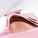 CHANEL Cambon Line Bifold Wallet Leather Pink Silver CC Auth bs35716-20