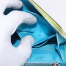 HERMES Azap Long Silk In Long Wallet Leather Green Silver Auth bs35717-21
