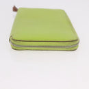 HERMES Azap Long Silk In Long Wallet Leather Green Silver Auth bs35717-3