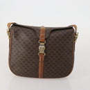 CELINE Macadam Canvas Shoulder Bag PVC Leather 4 Set 2way Brown Auth bs35722-21
