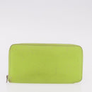 HERMES Azap Long Wallet Leather 2 Set Pink Green Auth bs35723-10