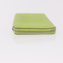 HERMES Azap Long Wallet Leather 2 Set Pink Green Auth bs35723-12
