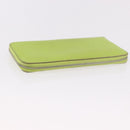 HERMES Azap Long Wallet Leather 2 Set Pink Green Auth bs35723-13