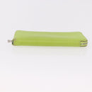 HERMES Azap Long Wallet Leather 2 Set Pink Green Auth bs35723-14