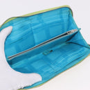HERMES Azap Long Wallet Leather 2 Set Pink Green Auth bs35723-16