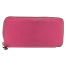 HERMES Azap Long Wallet Leather 2 Set Pink Green Auth bs35723-2