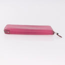 HERMES Azap Long Wallet Leather 2 Set Pink Green Auth bs35723-6
