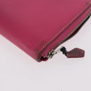 HERMES Azap Long Wallet Leather 2 Set Pink Green Auth bs35723-7
