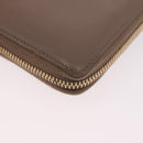 SAINT LAURENT Long Wallet Leather Brown Gold Auth bs35724-15