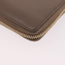 SAINT LAURENT Long Wallet Leather Brown Gold Auth bs35724-16
