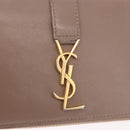 SAINT LAURENT Long Wallet Leather Brown Gold Auth bs35724-17