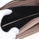 SAINT LAURENT Long Wallet Leather Brown Gold Auth bs35724-22