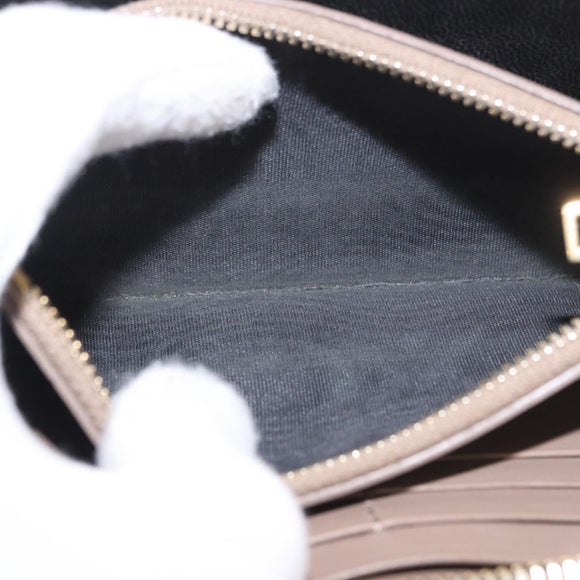 SAINT LAURENT Long Wallet Leather Brown Gold Auth bs35724