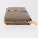 SAINT LAURENT Long Wallet Leather Brown Gold Auth bs35724-3