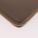 SAINT LAURENT Long Wallet Leather Brown Gold Auth bs35724-14
