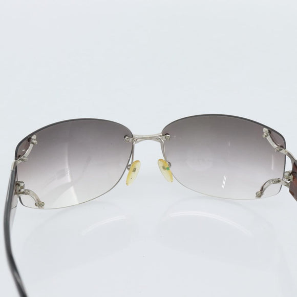 CELINE Rimless Sunglasses Plastic Gray Silver Auth bs35727V