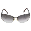 CELINE Rimless Sunglasses Plastic Gray Silver Auth bs35727V-2