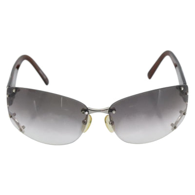 CELINE Rimless Sunglasses Plastic Gray Silver Auth bs35727V - 0