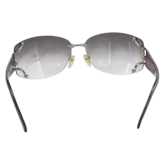 CELINE Rimless Sunglasses Plastic Gray Silver Auth bs35727V