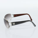 CELINE Rimless Sunglasses Plastic Gray Silver Auth bs35727V-6
