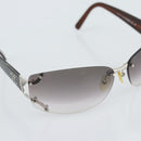 CELINE Rimless Sunglasses Plastic Gray Silver Auth bs35727V-8