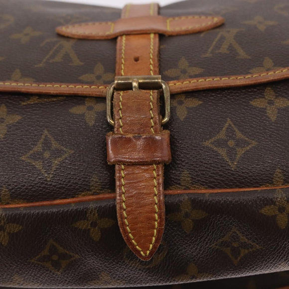 LOUIS VUITTON Monogram Saumur 30 Shoulder Bag M42256 LV Auth bs35731