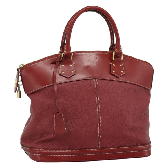 LOUIS VUITTON Lockit Hand Bag Suhari Red M95862 LV Auth bs35734A