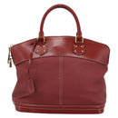 LOUIS VUITTON Lockit Hand Bag Suhari Red M95862 LV Auth bs35734A-13
