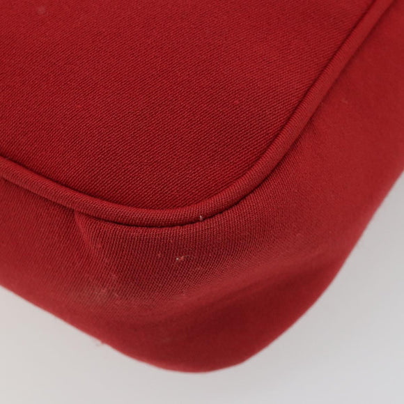 Miu Miu Shoulder Bag Canvas Red Auth bs35735