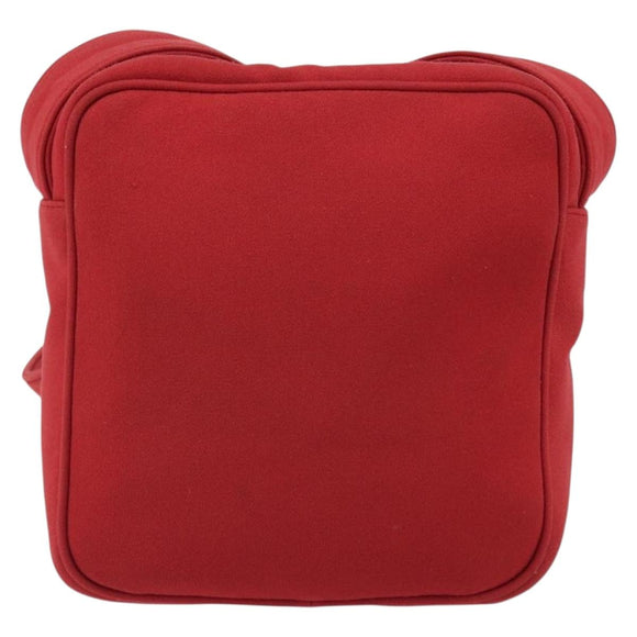 Miu Miu Shoulder Bag Canvas Red Auth bs35735