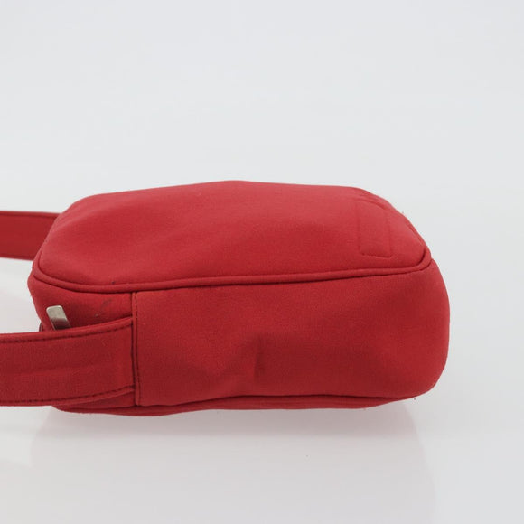 Miu Miu Shoulder Bag Canvas Red Auth bs35735