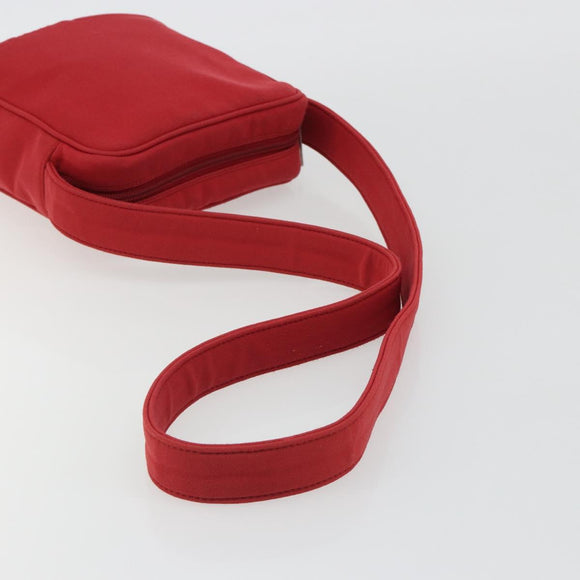 Miu Miu Shoulder Bag Canvas Red Auth bs35735